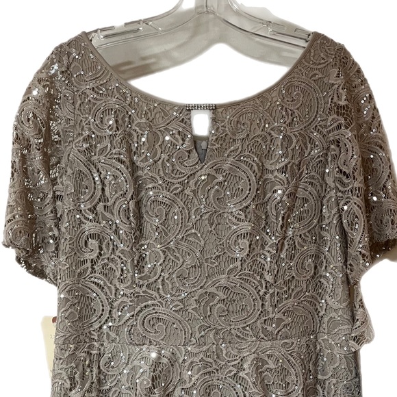 NWT! URSULA OF SWITZERLAND Filigree Lace 3/4 Sleeve in Mauve, Size 12 - Picture 11 of 16